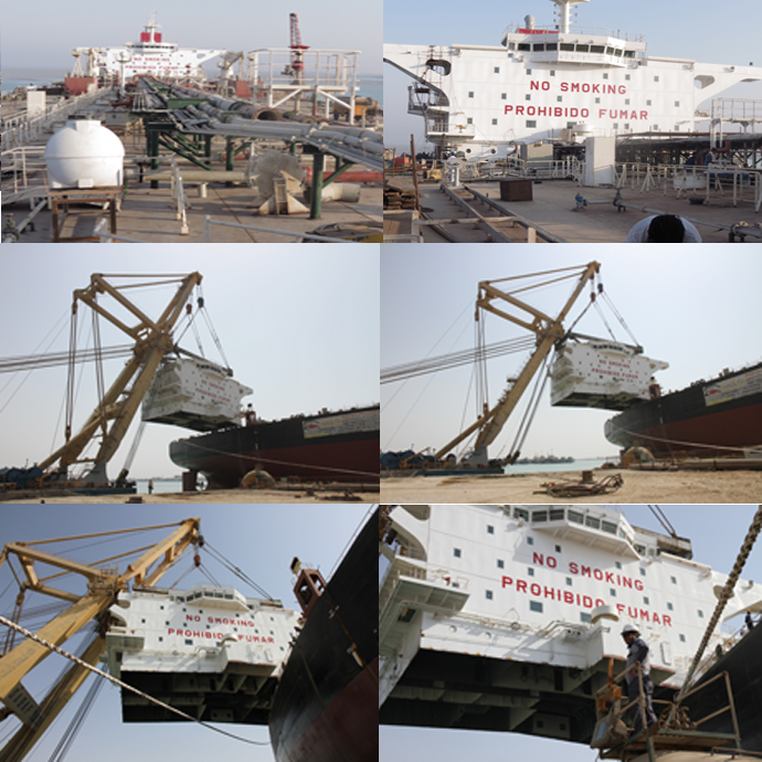 نصب موفقیت آمیز سوپراستراکچر وفانل کشتی اول افراماکس